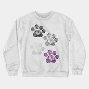 Subtle Floral Paw Prints Flag Crewneck Sweatshirt